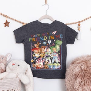Retro Disney Toy Story You've Got A Friend In Me Shirt, Woddy Jessie Buzz Kids Shirt, Toy Story Characters T-Shirt, Disneyland Trip Tees