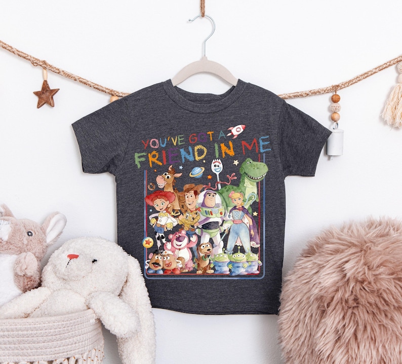 Retro Disney Toy Story You've Got A Friend In Me Shirt, Woddy Jessie Buzz Kids Shirt, Toy Story Characters T-Shirt, Disneyland Trip Tees