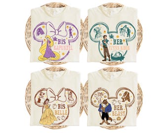 Sein Aurora & Her Phillip Valentinstag Shirt, Disney Dornröschen Valentinstag Shirt, Mickey und Minnie Ears Tee, Disneyland Honeymoon Tee