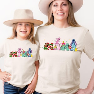 Disney Lilo & Stitch Family Shirt, Stitch Mama Dada Mini T-Shirt, Disneyland Family Trip 2025 Matching Tee, Ohana Means T-Shirt