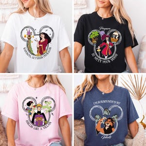 Disney Villains Shirt, Bad Witches Villains Club T-Shirt, Maleficent Evil Queen Ursula Cruella Shirt, Mickey Head Bad Witches Shirt