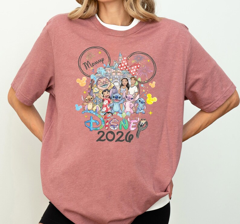 Custom Name Stitch Shirt, Stitch and Friends T-Shirt, Lilo and Stitch Tee, Disney Trip Family Matching Sweatshirt, Magic Kingdom Tee