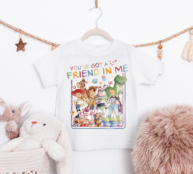 Retro Disney Toy Story You've Got A Friend In Me Shirt, Woddy Jessie Buzz Kids Shirt, Toy Story Characters T-Shirt, Disneyland Trip Tees