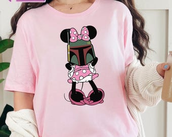 Minnie Boba Fett Shirt, Star Wars Family Shirt, Galaxy's Edge Trip T-Shirt, Mickey and Friends Tee, Disneyland Family Matching Tee