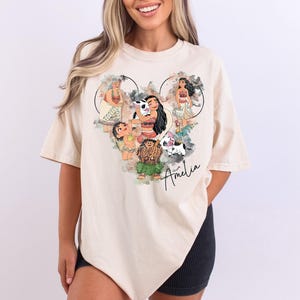 Princess Moana Shirt, Maui Pua Hei Hei Sweater, Princess Moana Characters T-Shirt, Disney Custom Moana & Maui Shirt, Mickey Moana Head Sweat