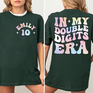 In My Double Digits Era Shirt, Birthday Girl Shirt, 10 Years Old Birthday Shirt, Ten Birthday T-Shirt, 10th Birthday Party Sweatshirt