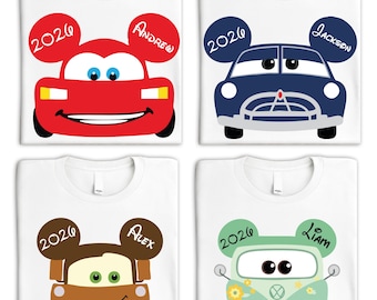 Disney Cars Matching Shirt, Disneyland Custom Family Trip 2026 Shirt, Lightening McQueen Tow Mater Shirt, Cars Pixar Shirt, Mickey Ears Tee