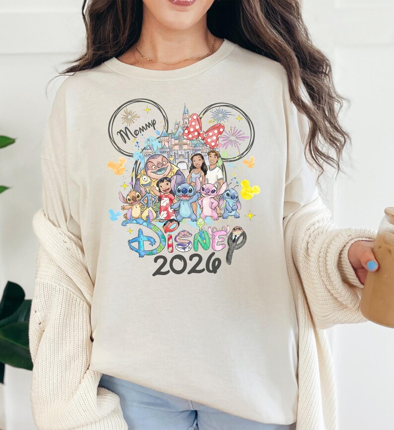 Custom Name Stitch Shirt, Stitch and Friends T-Shirt, Lilo and Stitch Tee, Disney Trip Family Matching Sweatshirt, Magic Kingdom Tee
