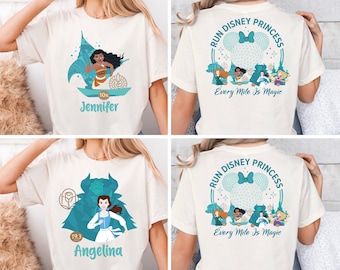 Disney Every Mile Is Magic Run Shirt, Princess Rapunzel Belle Moana Merida T-Shirt, Disney Half Marathon Shirt, Runner 5K 10K Running Sweat