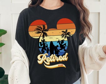 Disney Retired 2026 Shirt, Mickey Ears Sunset Retirement Shirt, Mickey & Friends Retired Shirt, Disneyland Vacation Shirt, Disney Trip Shirt