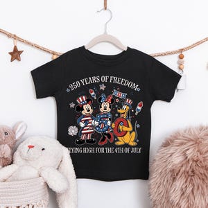 Disney 250 Years Of America Shirt, Mickey And Friends USA 250th Anniversary T-Shirt, Mickey Minnie Pluto US Sweater, WDW Patriotic Trip Tee
