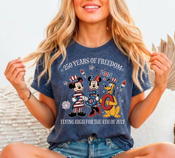 Disney 250 Years Of America Shirt, Mickey And Friends USA 250th Anniversary T-Shirt, Mickey Minnie Pluto US Sweater, WDW Patriotic Trip Tee