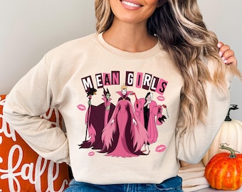 Disney Villain Sweatshirt, Mean Girls Halloween T-Shirt, Disney Villain Halloween Trip Shirt, Halloween Queen Sweater, Bad Girls Trip Tee