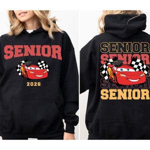 Pixar Cars Senior 2026 Shirt, Lightening McQueen Tow Mater T-Shirt, Disney Graduation 2026 Tee, Disneyland Class Of 2026 Graduation Trip Tee