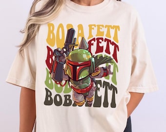 Yoda Boba Fett Tee Shirt Boba Fett Shirt, Retro Star Wars Shirt