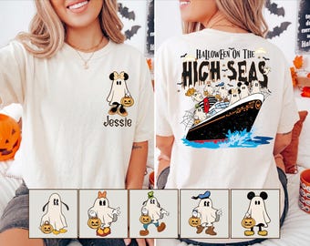 Disney Kreuzfahrt Halloween-Shirt, Disney auf hoher See T-Shirt, Mickey und Freunde Halloween-Pullover, Disney Wunsch Wunder Magie Fantasie T-Shirt
