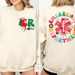 Emergency Department Christmas Sweatshirt, Custom Er Christmas Tee, Merry Nurse Holiday T-Shirt, Emergency Room Rn Xmas Sweater