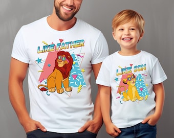 König der Löwen wie Vater wie Sohn Shirt, der König der Löwen Familie T-Shirt, Vater und Kind passendes Shirt, Disney Vatertagsgeschenk T-Shirt, neuer Papa Shirt