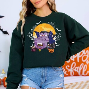 Tow Mater Halloween Shirt, Disney Cars Horror T-Shirt, Disney Spooky Season Shirt, Trunk or Treat Cars Sweat, Halloween Party 2025 Tee