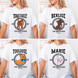 The Aristocats 2025 Shirts, Disney Cats T-Shirt, Marie Duchess Berlioz Tshirt, Toulouse Thomas O&#39;Malley Shirt, Disney Family Matching Tee