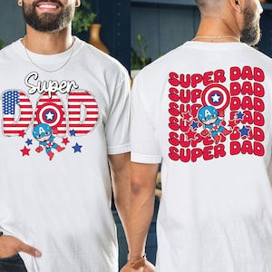 Captain America Dad Shirt, Avengers Super Hero Family Tee, Disney Super Daddy Shirt, Family Superhero Team Shirt, Disney Vacation 2025 Shirt