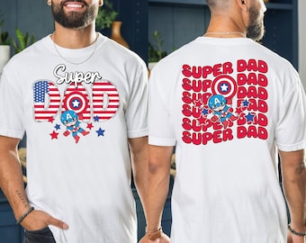 Captain America Dad Shirt, Avengers Super Hero Family Tee, Disney Super Daddy Shirt, Family Superhero Team Shirt, Disney Vacation 2025 Shirt