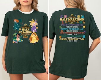 Run Disney Princess Shirt, Disneyland Half-Marathon Weekend 2026 Shirt, Disney Family Marathon Shirt, WDW Merida Moana Belle Marathon Shirt