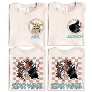 Retro Star Wars Shirt, Disney Galaxy's Edge Shirt, Checkered Magic Kingdom Shirt, Disney Family Matching Shirt, Disneyland Vacation Shirt