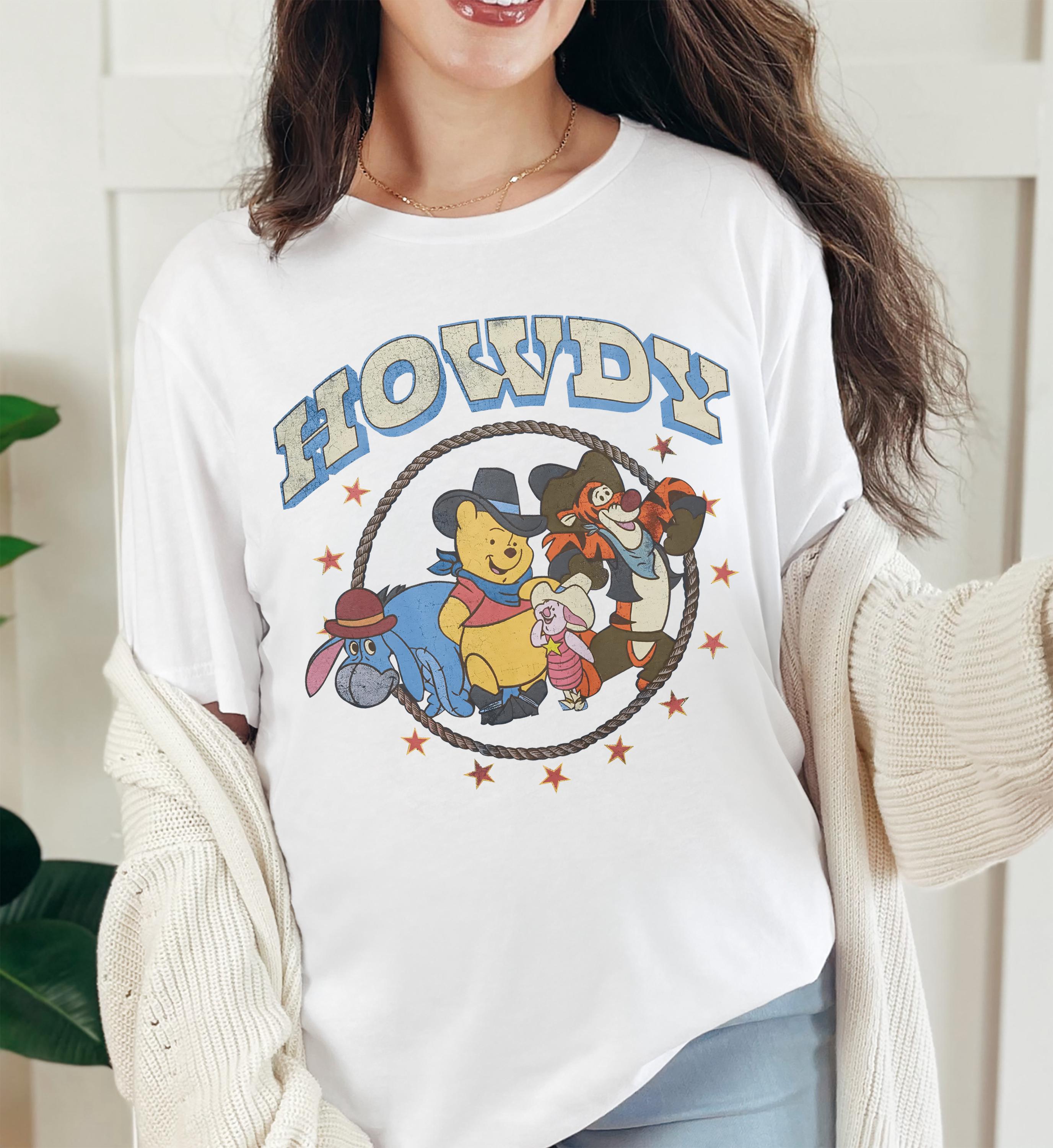 Winnie the Pooh Howdy Shirt, Retro Disney Pooh Bear and Friends 