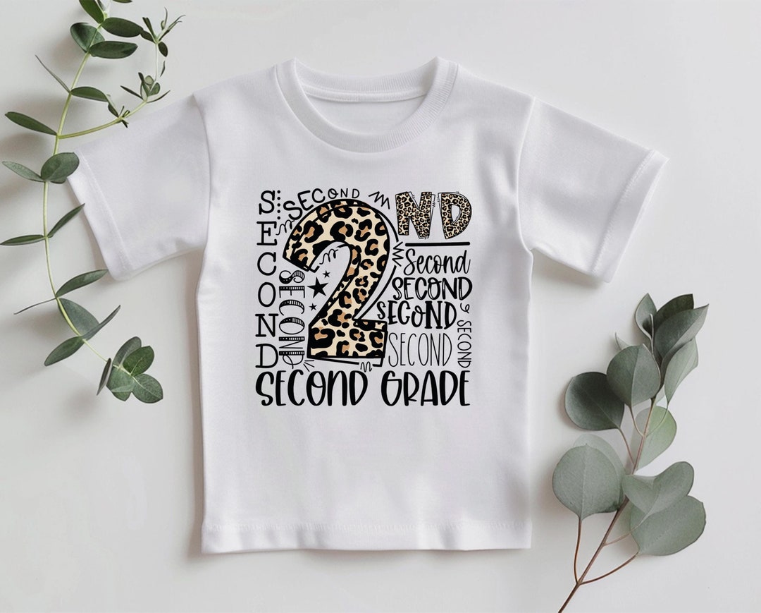 2nd Grade Typography Shirt, Second Grade Shirt, 2nd Grade Teacher Shirt ...