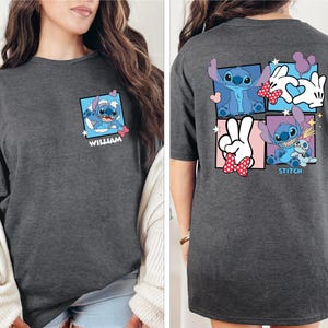 Retro Stitch Portrait Shirt, Custom Name Stitch T-Shirt, Disney Lilo And Stitch Tee, Stitch Aloha Sweater, Stitch Lover Sweatshirt