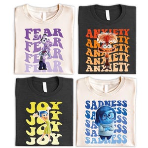 Inside Out 2 Matching Shirt, Disney Pixar Squad Shirt, Joy Sadness Anxiety Fear Bing Disgust, Disneyland Emotion Shirt, Disney Feelings Tee