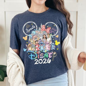Custom Name Stitch Shirt, Stitch and Friends T-Shirt, Lilo and Stitch Tee, Disney Trip Family Matching Sweatshirt, Magic Kingdom Tee