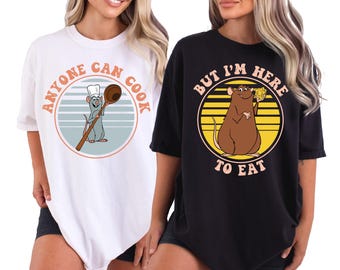 Camiseta "Qualquer um pode cozinhar, mas eu estou aqui para comer", Camiseta Pixar Ratatouille, Moletom Disney Pequeno Chef Remy e Amigos, Moletom com Capuz do Filme Ratatouille