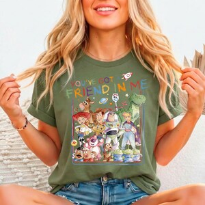 Retro Disney Toy Story You've Got A Friend In Me Shirt, Woddy Jessie Buzz Kids Shirt, Toy Story Characters T-Shirt, Disneyland Trip Tees