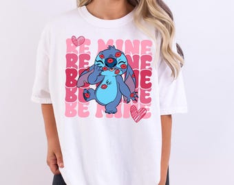 Disney Stitch Valentine's Day Shirt, Disney Be Mine Valentine Tee, Disney Valentine's Day Matching 2025 Shirt, Disneyland Couple Love Shirt