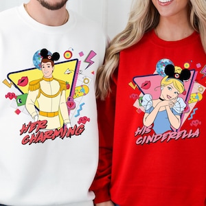 His Cinderella and Her Charming Shirt, Retro Disney Valentine&#39;s Day Shirt, Prince and Princess Shirt, WDW Couple Honeymoon Matching 2025 Tee
