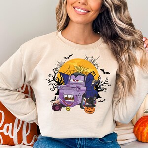 Tow Mater Halloween Shirt, Disney Cars Horror T-Shirt, Disney Spooky Season Shirt, Trunk or Treat Cars Sweat, Halloween Party 2025 Tee