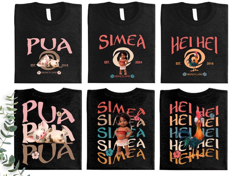 a group of t - shirts with different designs on them