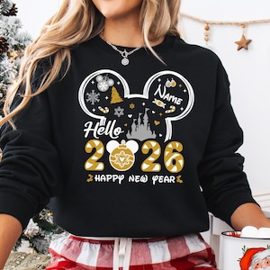 Disney Happy New Year 2026 Shirt, Mickey Family New Year Matching Holiday Shirts, Custom New Year Crew Shirt, Magic Kingdom Squad Shirts
