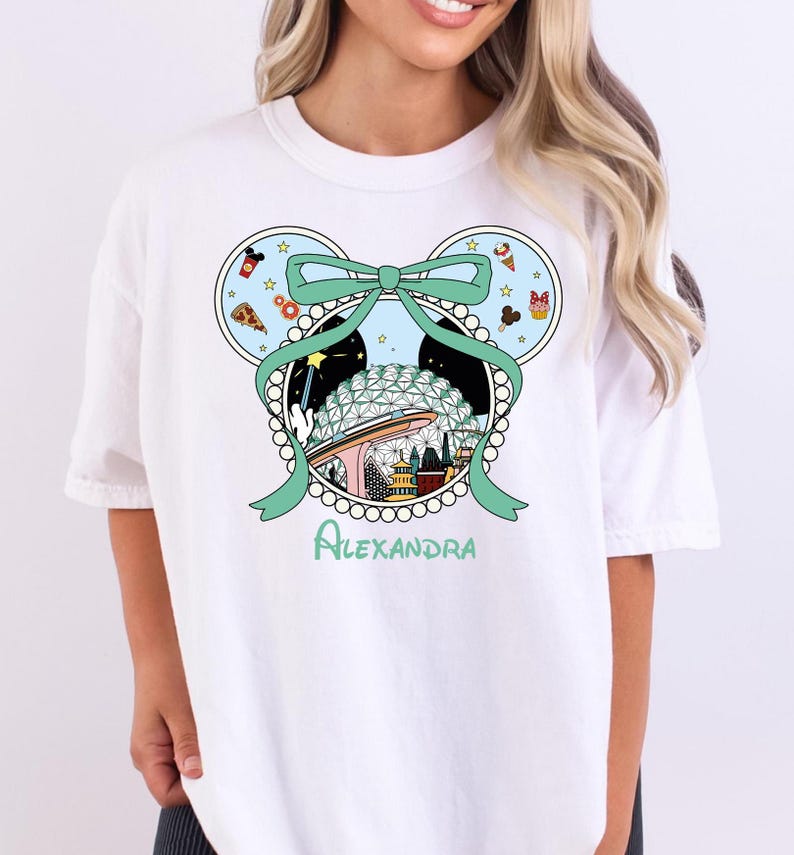 Epcot Mirrors Disney Coquette Bow Mirror Epcot Shirt, Epcot Coquette Bow Shirt ...