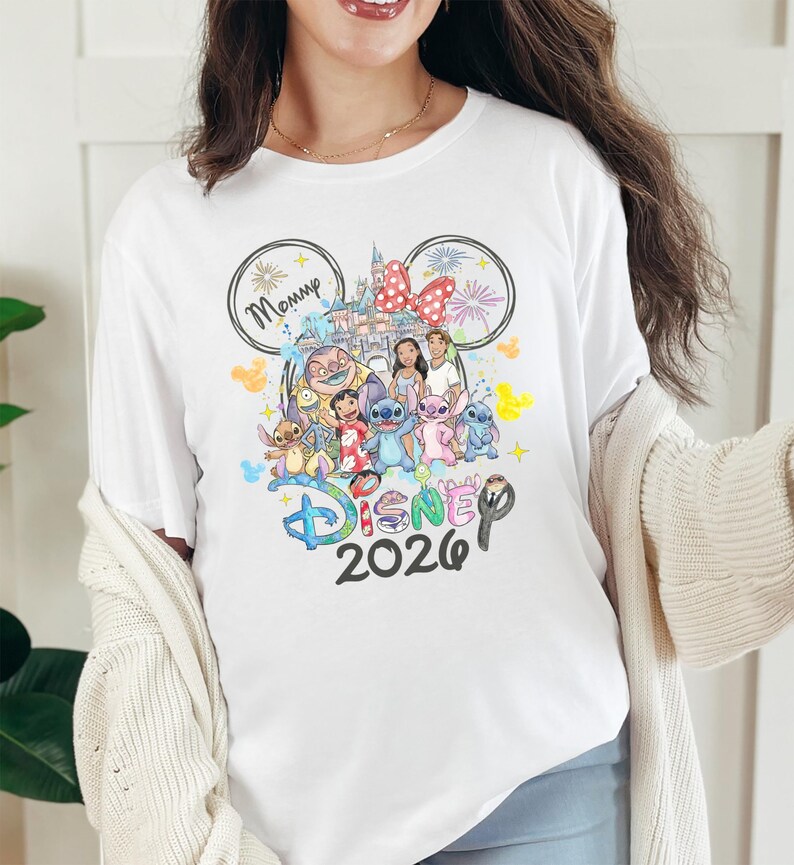 Custom Name Stitch Shirt, Stitch and Friends T-Shirt, Lilo and Stitch Tee, Disney Trip Family Matching Sweatshirt, Magic Kingdom Tee
