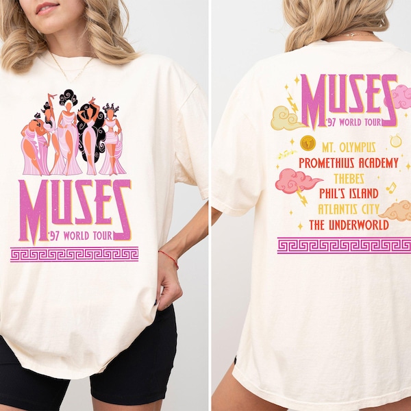 Disney Hercules Megara Shirt, Retro The Muses 97 World Tour T-shirt, Mt Olympus Atlantis Underworld T Shirt, WDW Disneyland Vacation Tee