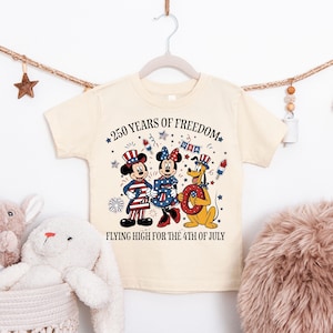 Disney 250 Years Of America Shirt, Mickey And Friends USA 250th Anniversary T-Shirt, Mickey Minnie Pluto US Sweater, WDW Patriotic Trip Tee