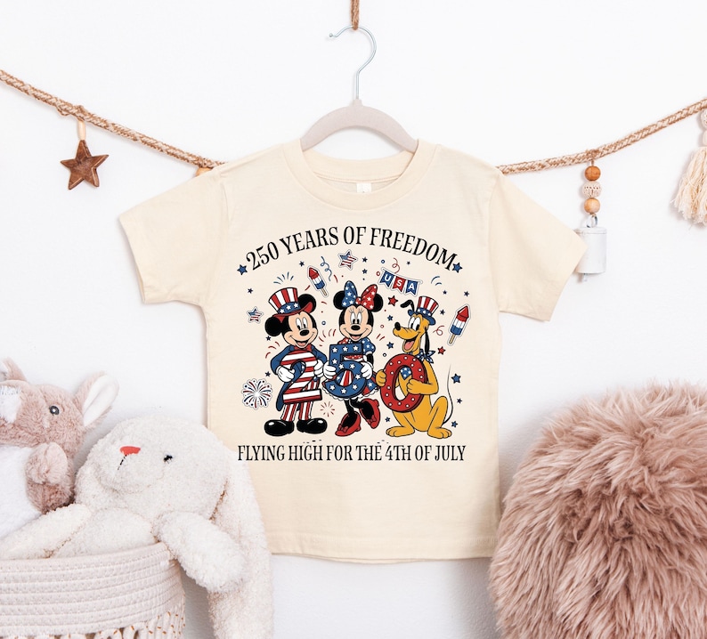 Disney 250 Years Of America Shirt, Mickey And Friends USA 250th Anniversary T-Shirt, Mickey Minnie Pluto US Sweater, WDW Patriotic Trip Tee