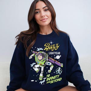 Retro Buzz Lightyear To Infinity And Beyond Shirt, Space Ranger T-Shirt, Disney Pixar Toy Story Tee, Disneyland Family Trip Matching Sweater