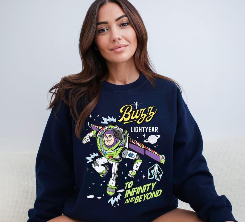 Retro Buzz Lightyear To Infinity And Beyond Shirt, Space Ranger T-Shirt, Disney Pixar Toy Story Tee, Disneyland Family Trip Matching Sweater