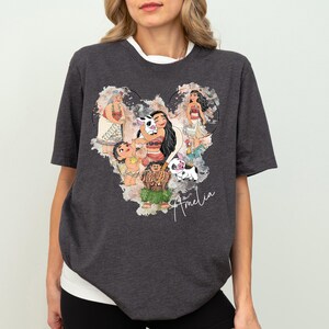 Princess Moana Shirt, Maui Pua Hei Hei Sweater, Princess Moana Characters T-Shirt, Disney Custom Moana & Maui Shirt, Mickey Moana Head Sweat