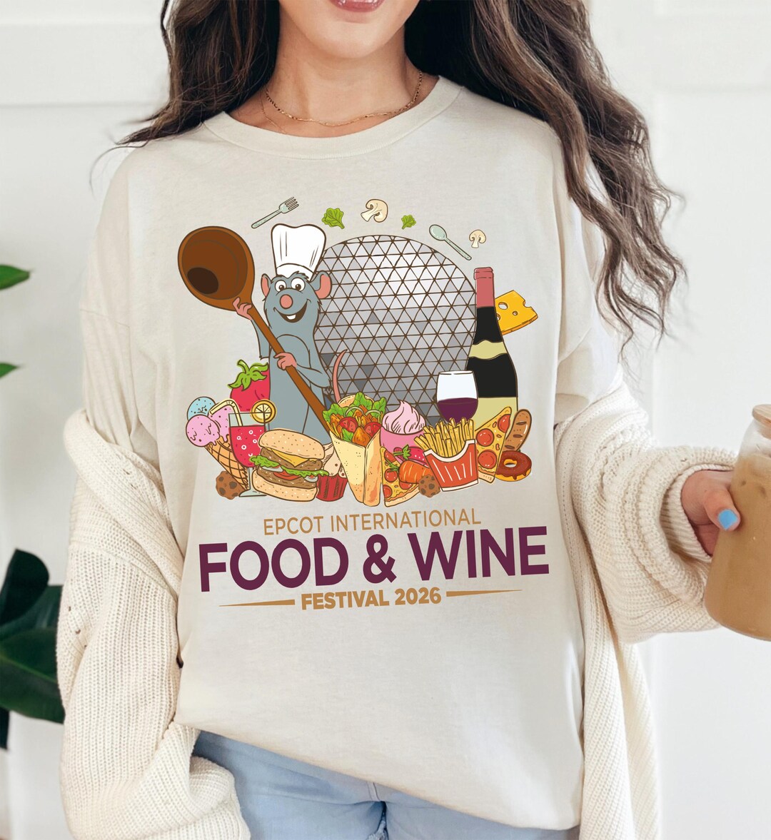 Remy Ratatouille Chef Shirt, Disney Epcot International Food and Wine  Festival 2026 Shirt, Disneyland Snacks Drinking Team Sweatshirt - Etsy, image size:1080x1177
