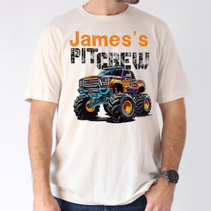 Pit Crew Monster Truck Shirt, Custom Race Party Birthday Boy Shirt, Monster Truck Racing Tee, Race Lover Tee, Birthday Matching T-Shirt